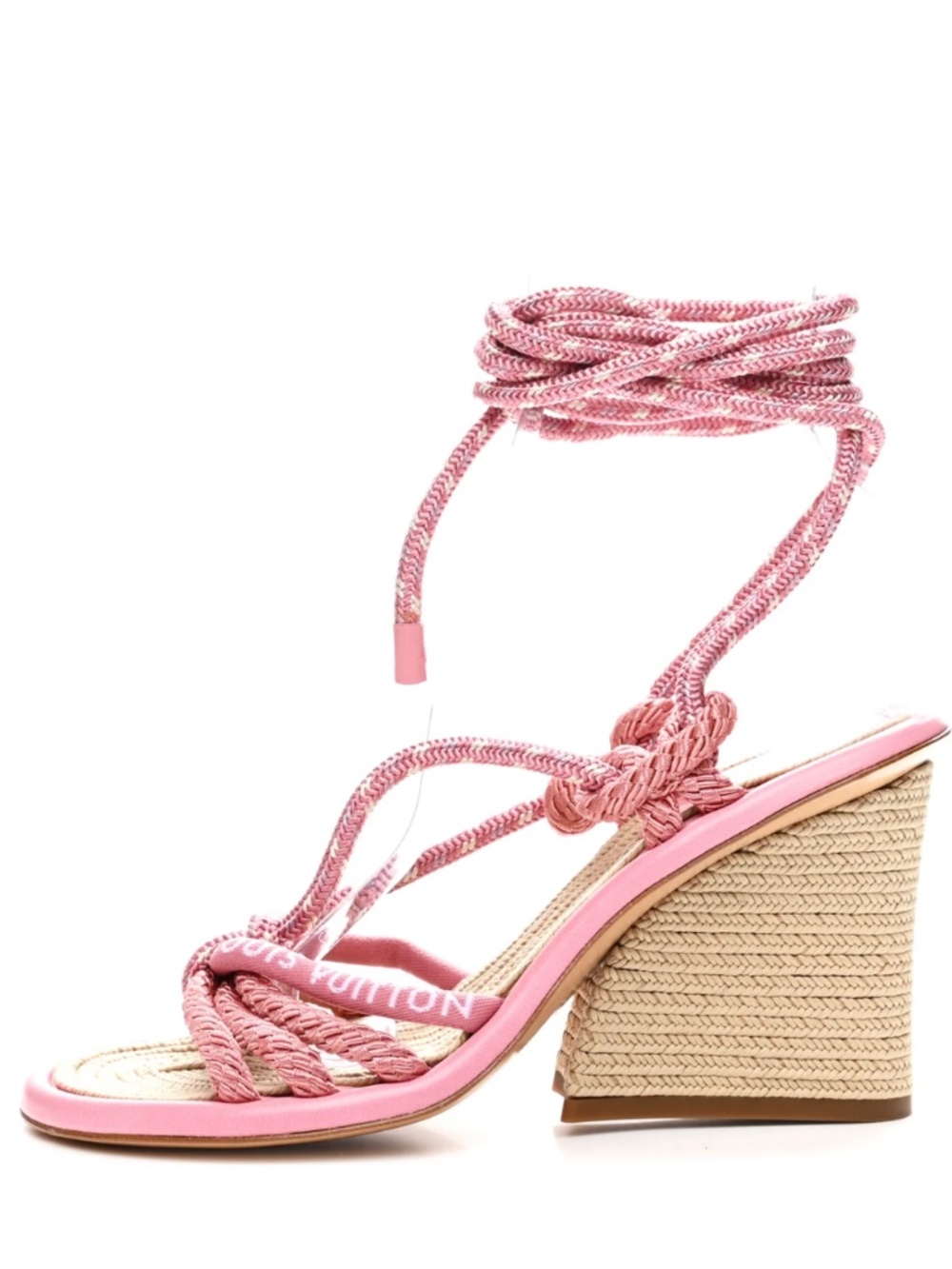 Louis Vuitton Fabric Maia Rope Wedge Sandal 41